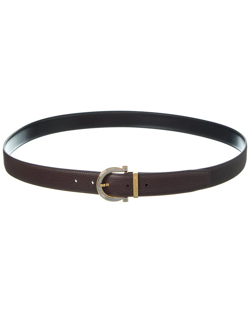 Ferragamo Gancini Reversible & Adjustable Leather Belt