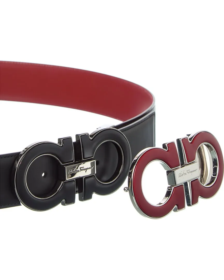 Ferragamo Gancini Reversible & Adjustable Leather Belt