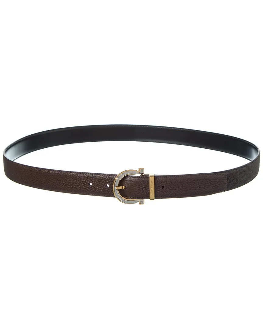 Ferragamo Gancini Reversible & Adjustable Leather Belt
