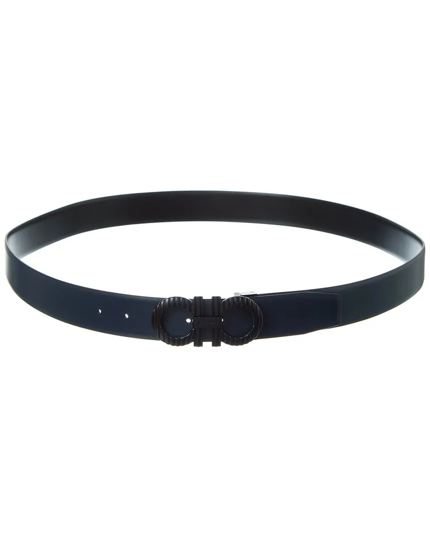 Ferragamo Gancini Reversible & Adjustable Leather Belt