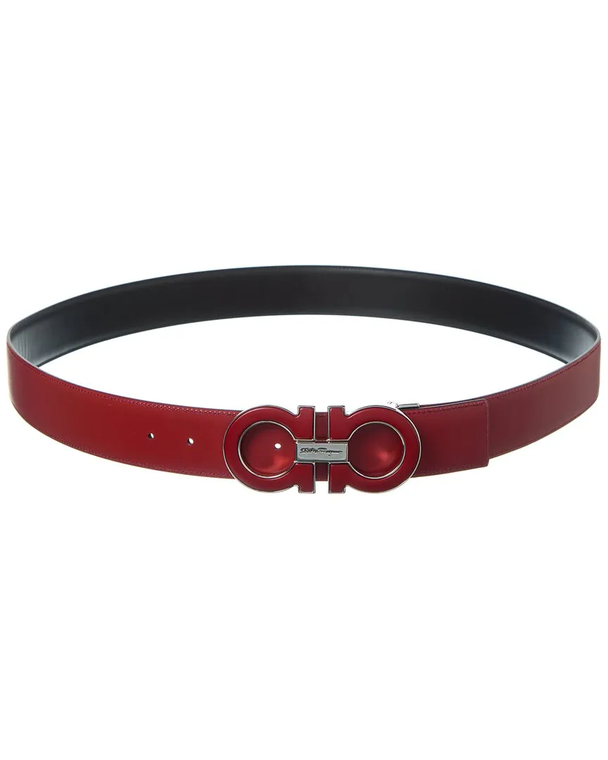 Ferragamo Gancini Reversible & Adjustable Leather Belt