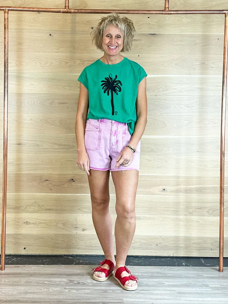 Five Palm Tree T-Shirt Mint