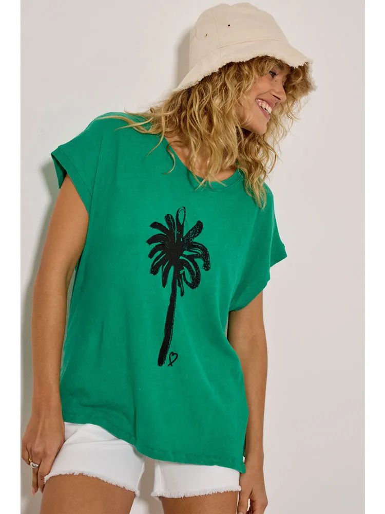 Five Palm Tree T-Shirt Mint