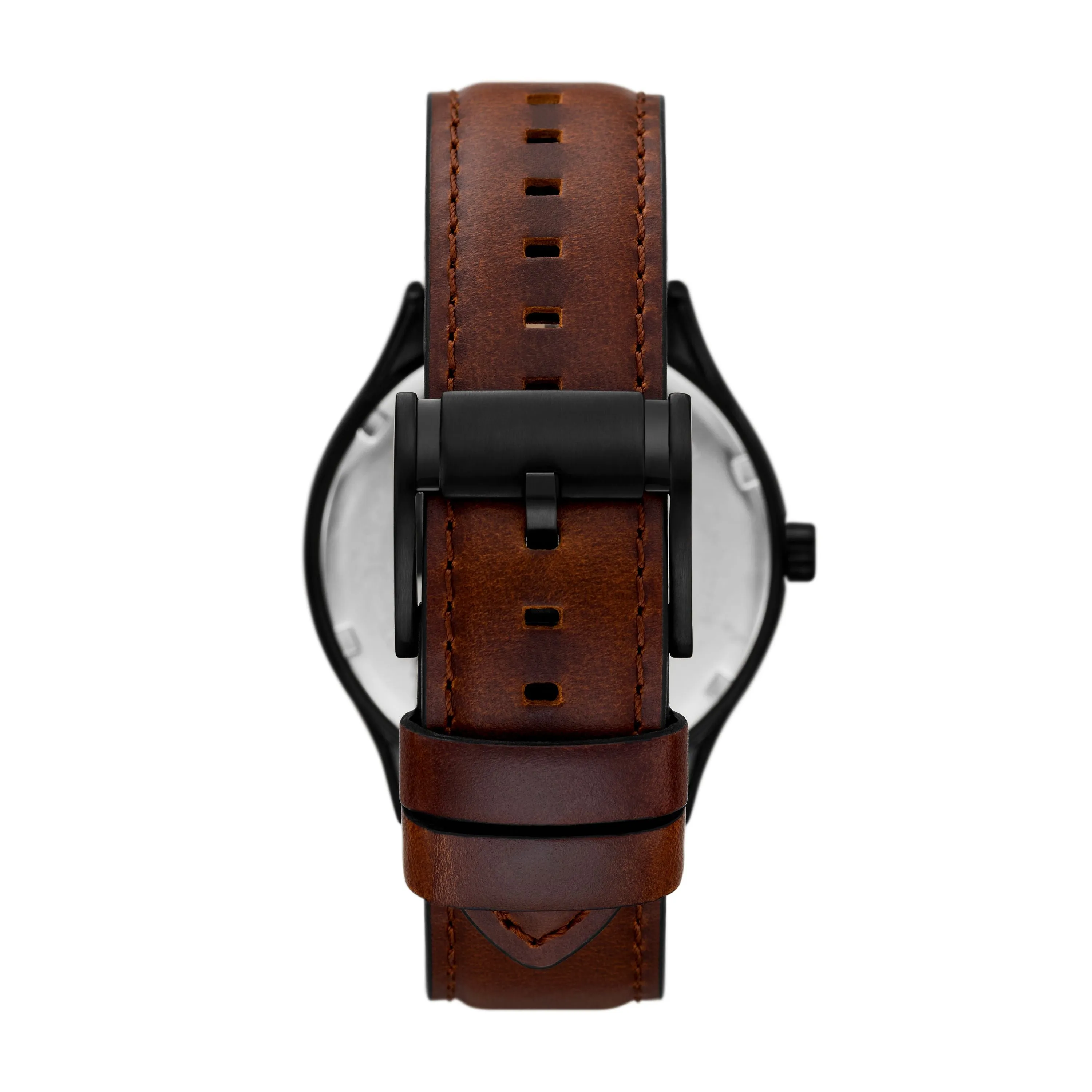 Fossil Men's Fenmore Three-Hand, Black Stainless Steel Watch