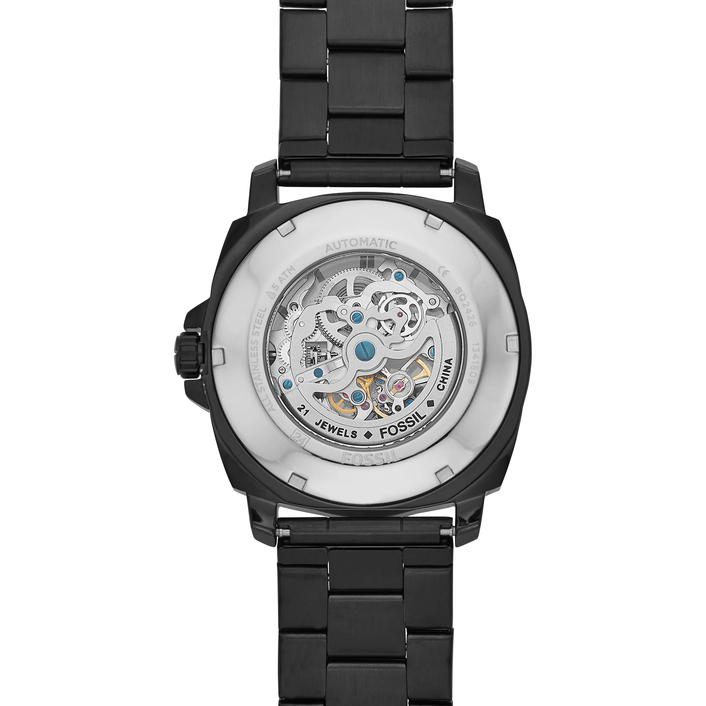 Fossil Men's Privateer Sport Automatic, Black-Tone Stainless Steel Watch