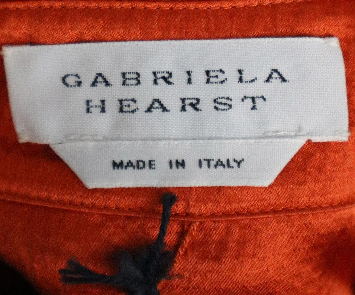 Gabriela Hearst Orange Silk Blouse  sz 6