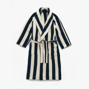 GANT STRIPE Unisex Bathrobe Evening Blue