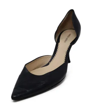 Giorgio Armani Black Leather Heels sz 10.5