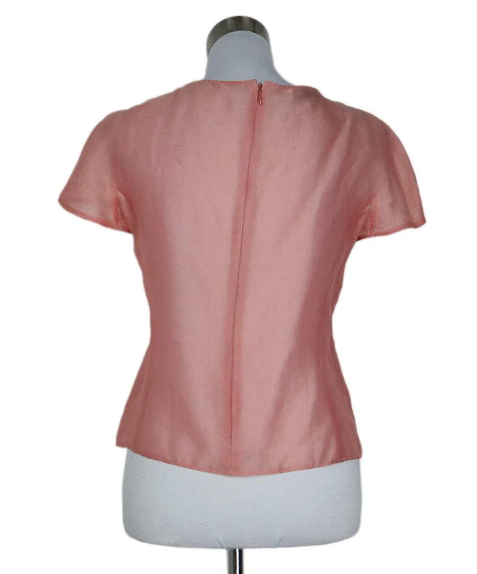 Giorgio Armani Pink Silk Top sz 6