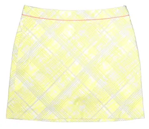 Greg Norman Yellow & White Plaid Shorts Size 10. MSP$