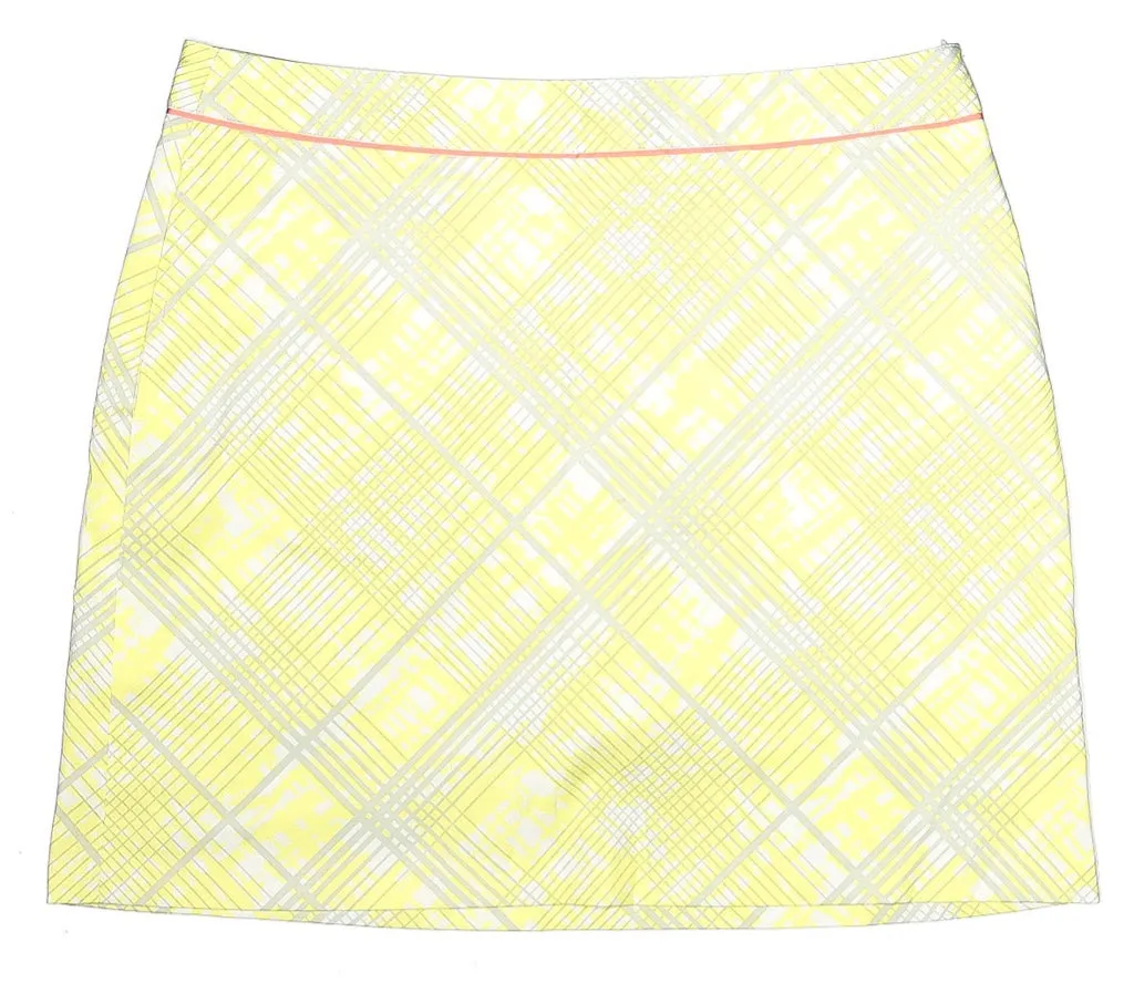 Greg Norman Yellow & White Plaid Shorts Size 10. MSP$