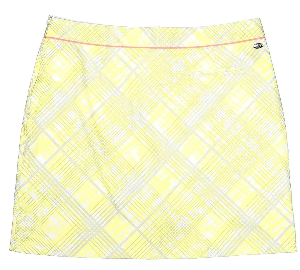 Greg Norman Yellow & White Plaid Shorts Size 10. MSP$