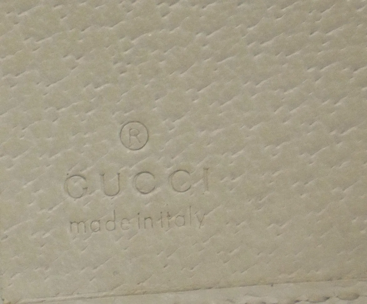 Gucci Beige & Ivory Monogram Canvas Wallet