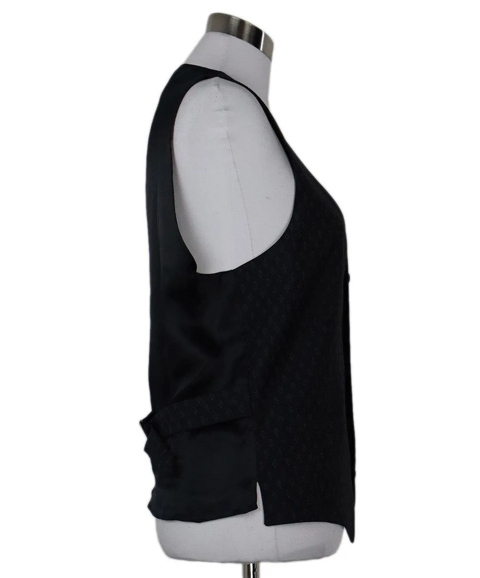 Gucci Navy Print Wool Vest sz 4