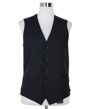 Gucci Navy Print Wool Vest sz 4