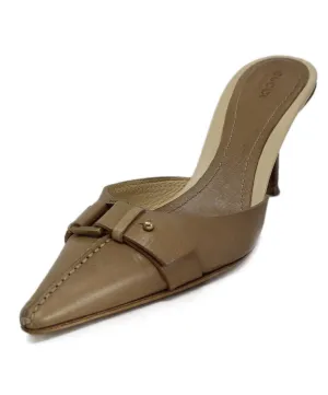 Gucci Vintage Beige Leather Heels sz 7