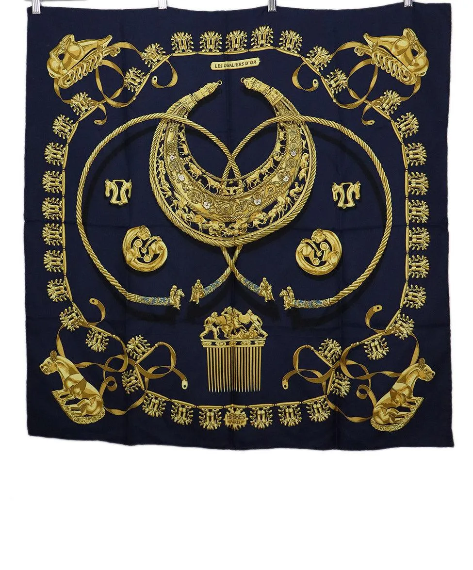 Hermes A Contre-Courant Print Scarf