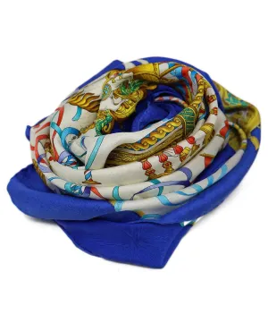 Hermes Luna Park Print Silk Scarf