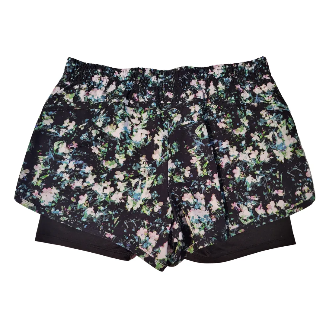 Hurley Floral Layered Workout Shorts Size M