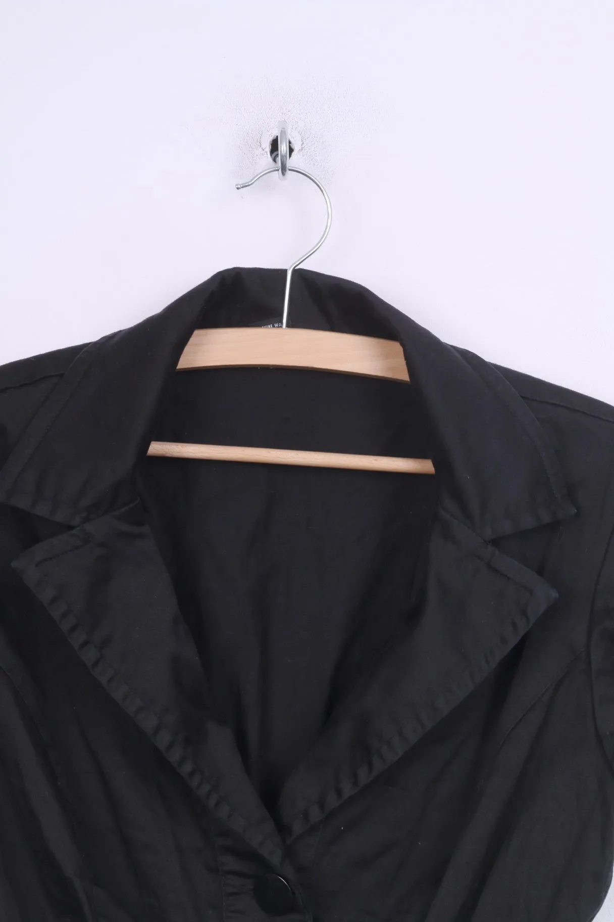 Ingredients Womens M Casual Shirt Short Sleeve Black Cotton