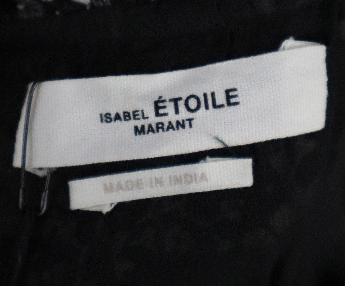 Isabel Marant B&W Floral Print Blouse sz 6