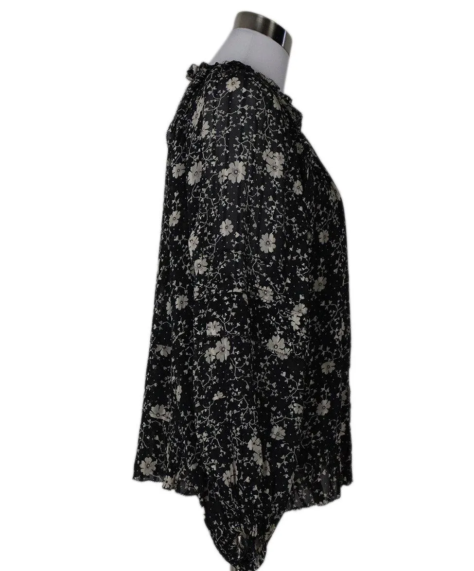 Isabel Marant B&W Floral Print Blouse sz 6