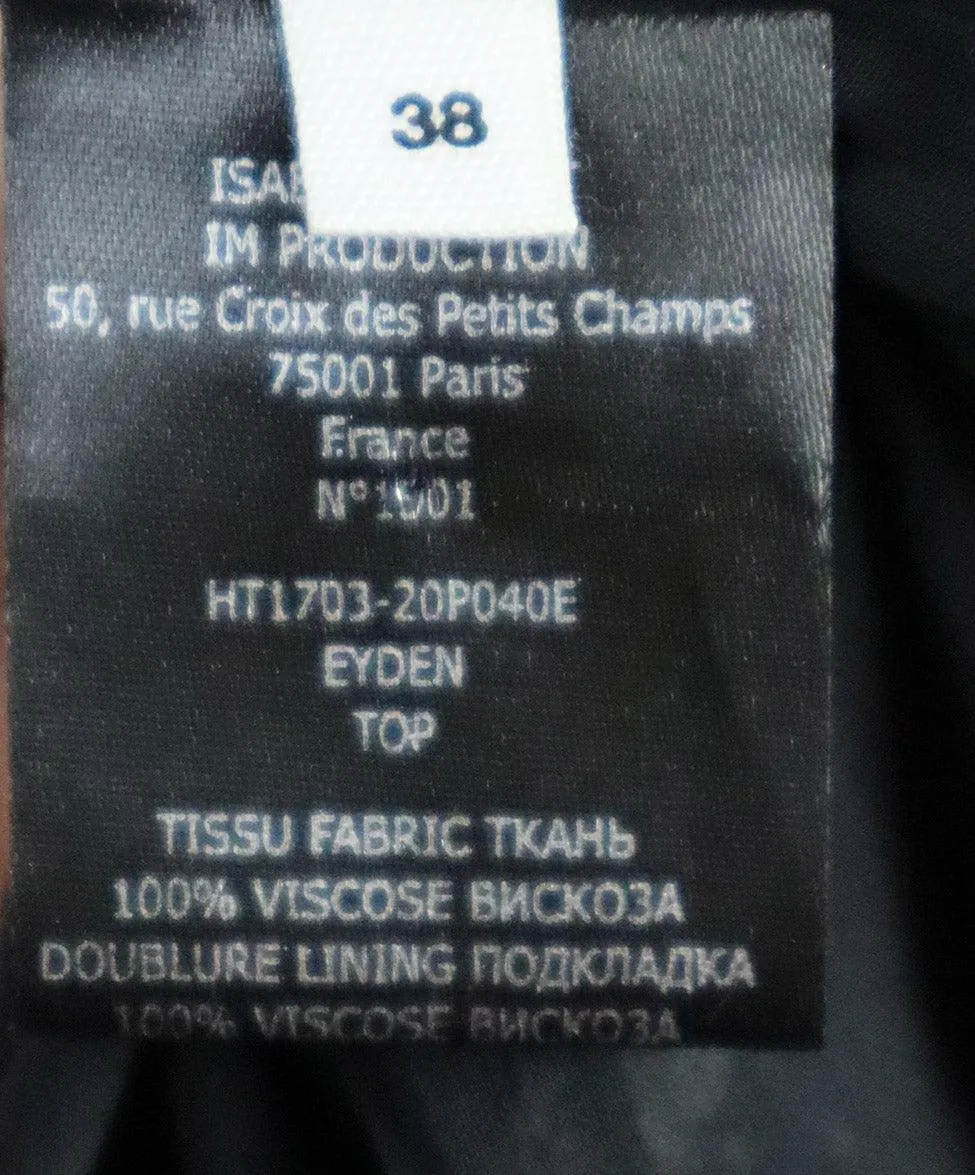 Isabel Marant B&W Floral Print Blouse sz 6
