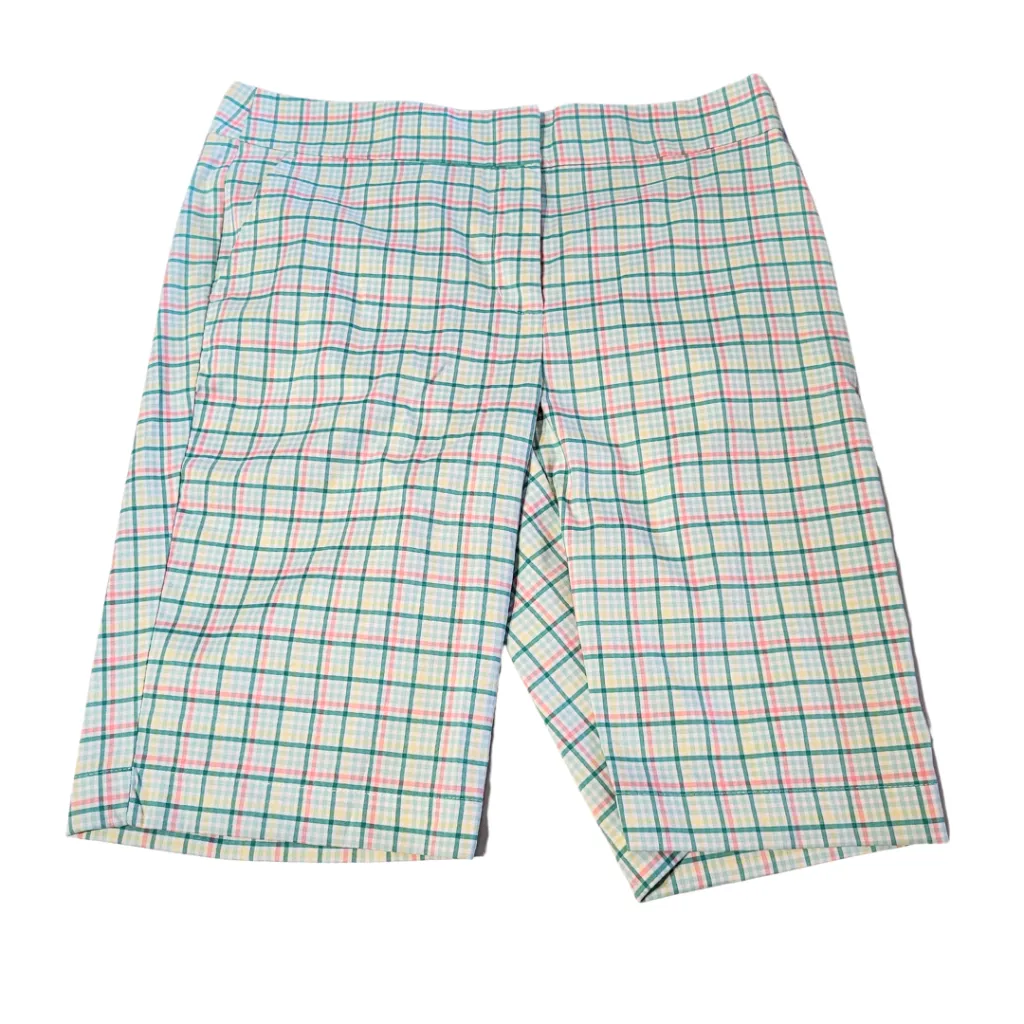 Izod Golf Spring Plaid Shorts Size 8