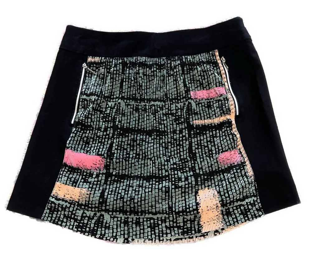 Jamie Sadock Black & Multicolored Crinkle Golf Skort Size 14 MSP$110