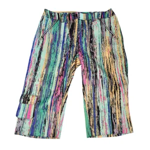 Jamie Sadock Women's Multicolored Vertical Glitch Print Shorts Size 4 MSP$120