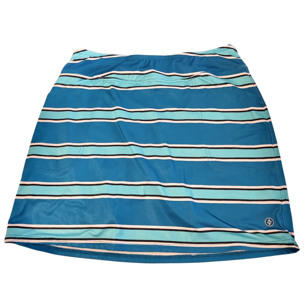Jofit Teal & Aqua Striped Mina Skort Size M MSP$92