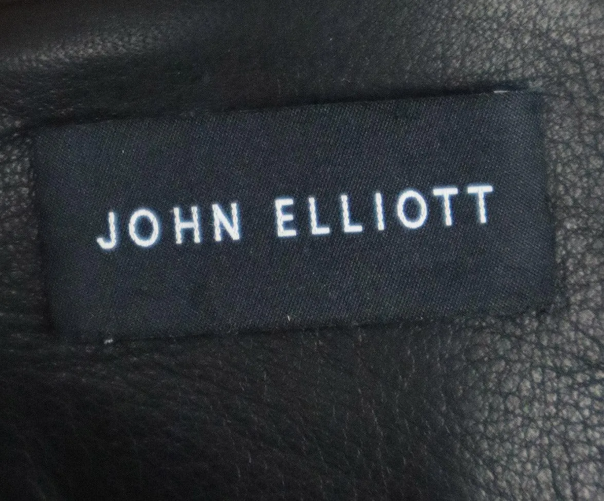 John Elliott Black Leather Jacket sz 2