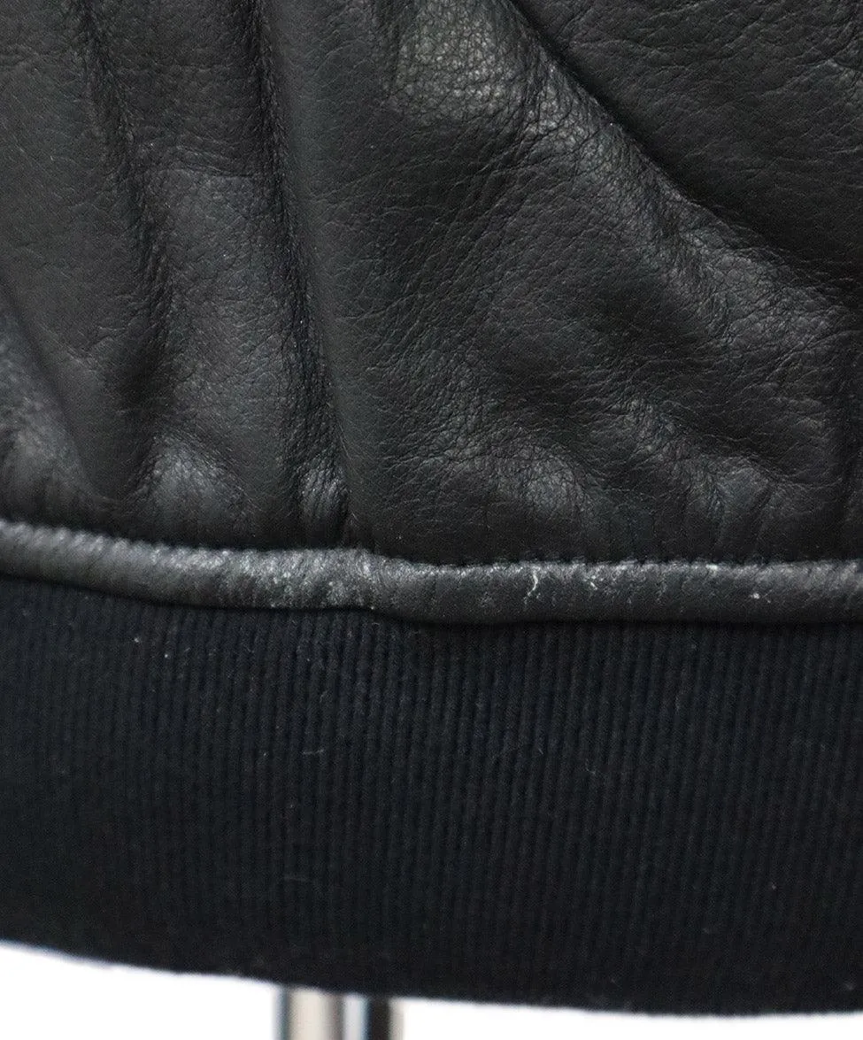 John Elliott Black Leather Jacket sz 2