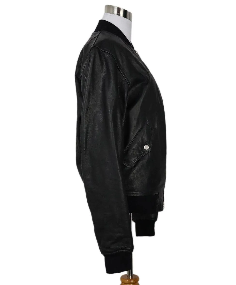 John Elliott Black Leather Jacket sz 2