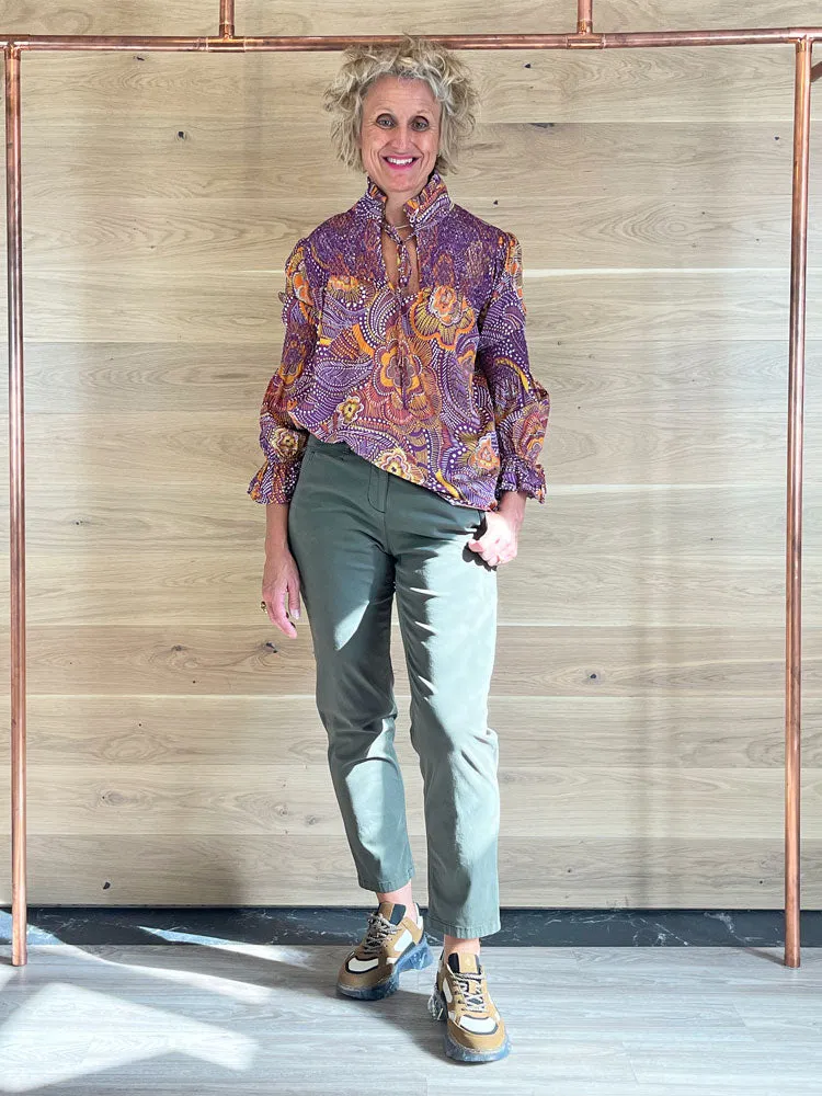 Joyce & Girls Mustard Shirt Tribal Orange
