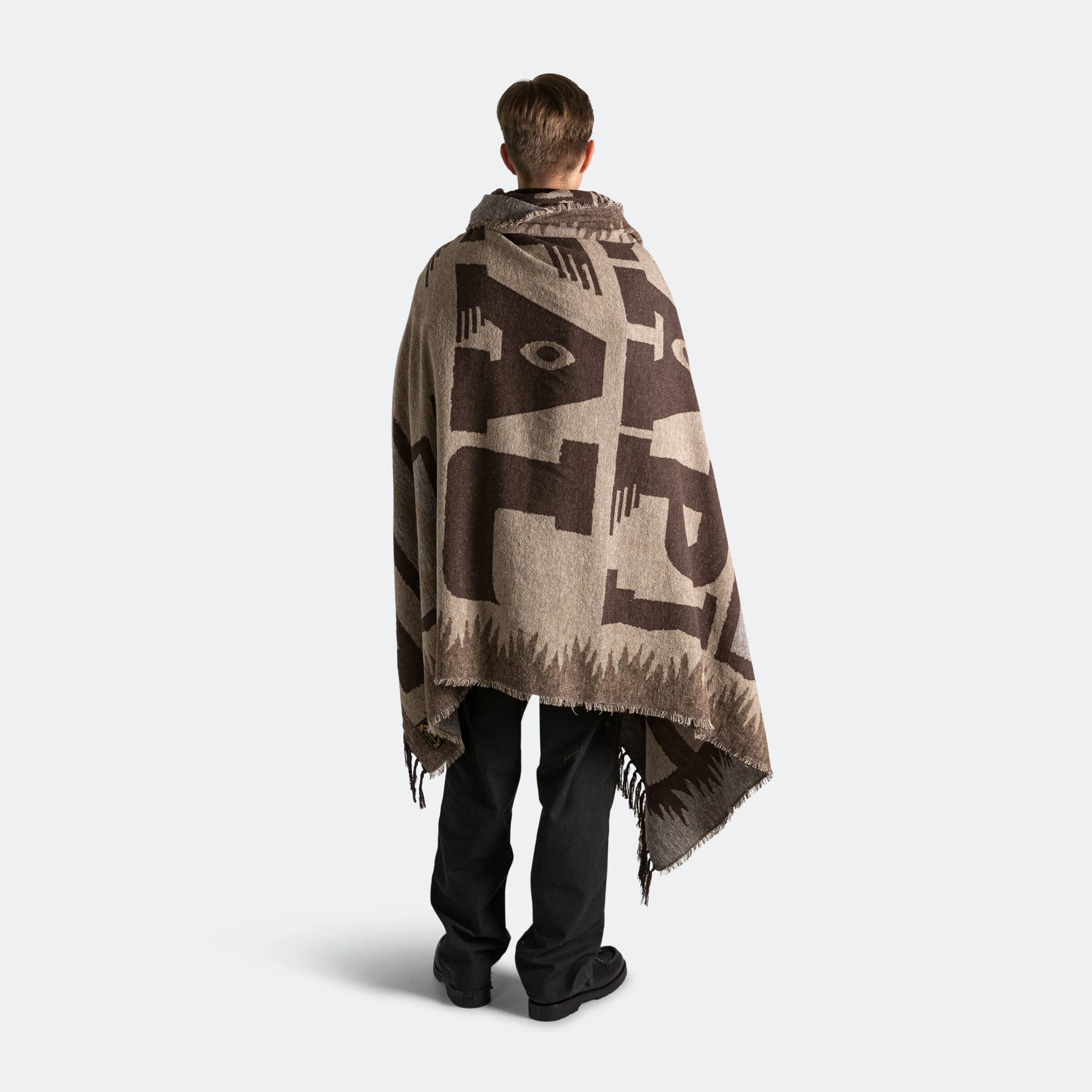 KAPITAL SPEAKEASY Blanket - BrownBeige