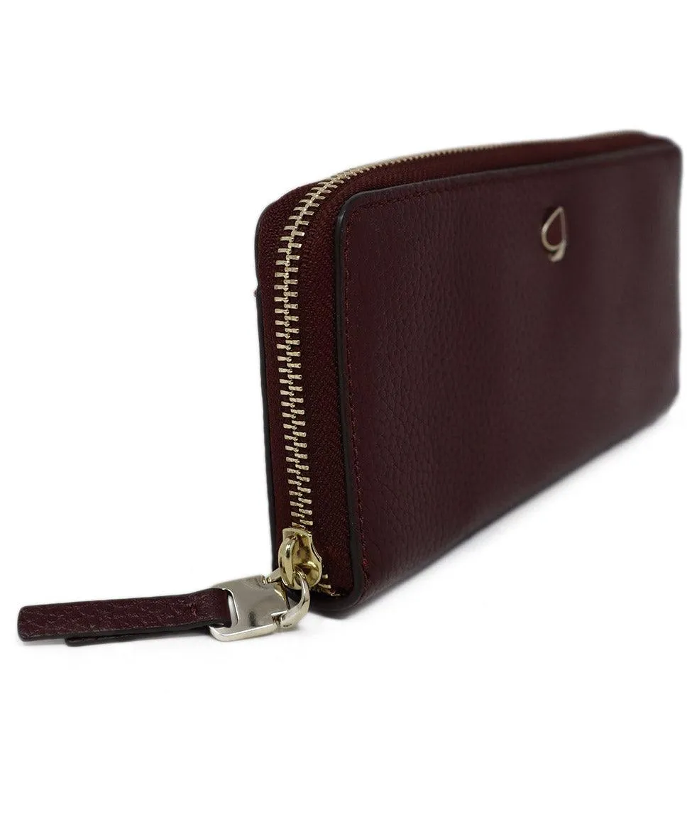 Kate Spade Burgundy Leather Wallet