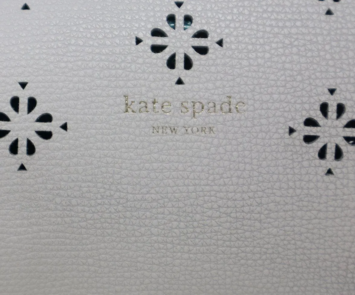 Kate Spade White Leather Cutwork Tote