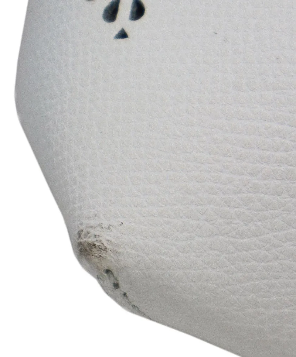 Kate Spade White Leather Cutwork Tote