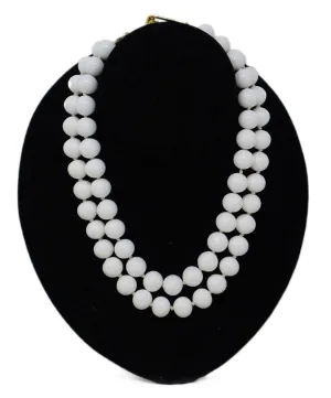 Kenneth J. Lane White Beaded Necklace