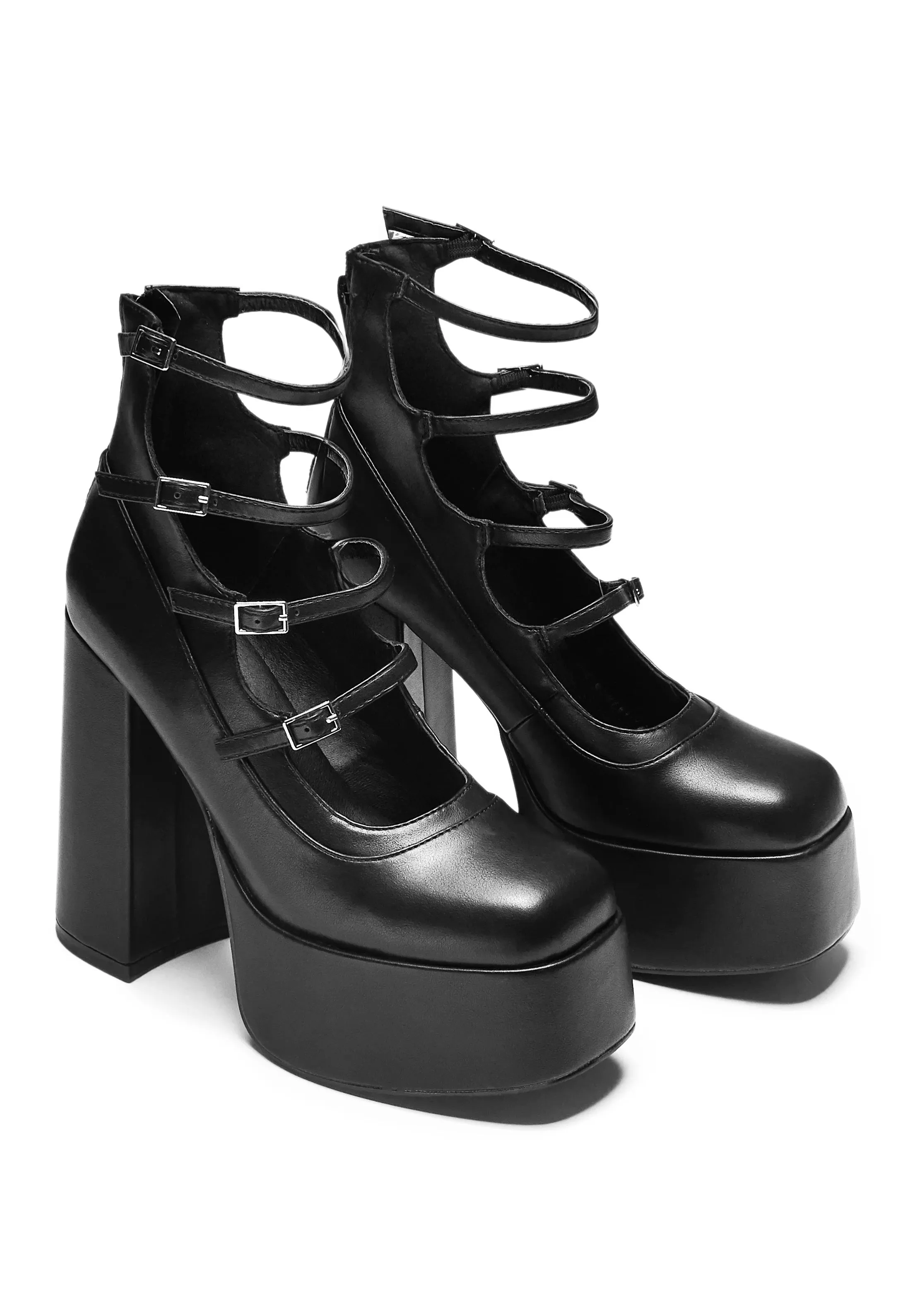 Koi Footwear - Gurren Strappy Platform Black - Heels
