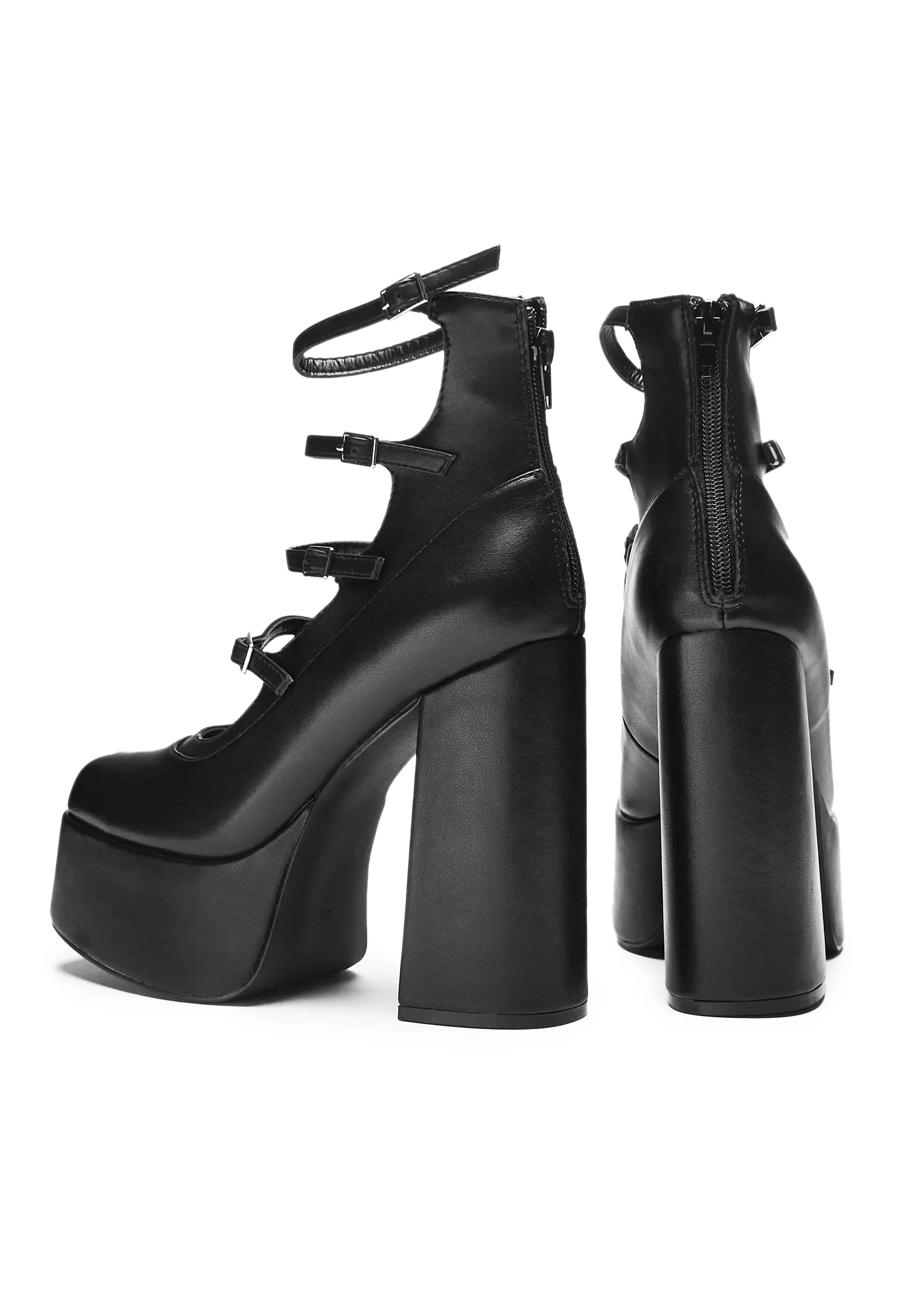 Koi Footwear - Gurren Strappy Platform Black - Heels