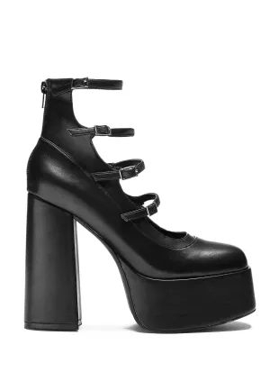 Koi Footwear - Gurren Strappy Platform Black - Heels