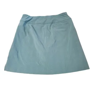 Lady Hagen Light Teal Textured Plaid Women's Golf Skort Size M