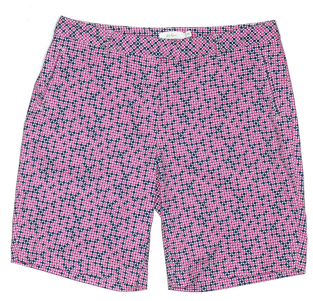 Lady Hagen Pink Blue & White Checked Shorts Size 12 MSP$55