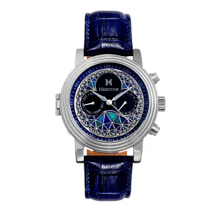 Legacy Leather-Band Watch with Day & Date