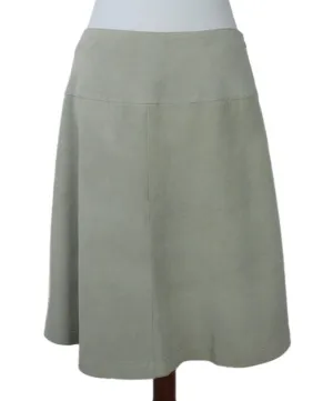 Les Copains Neutral Stitched Suede Skirt sz 8
