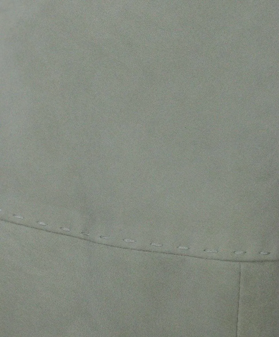 Les Copains Neutral Stitched Suede Skirt sz 8