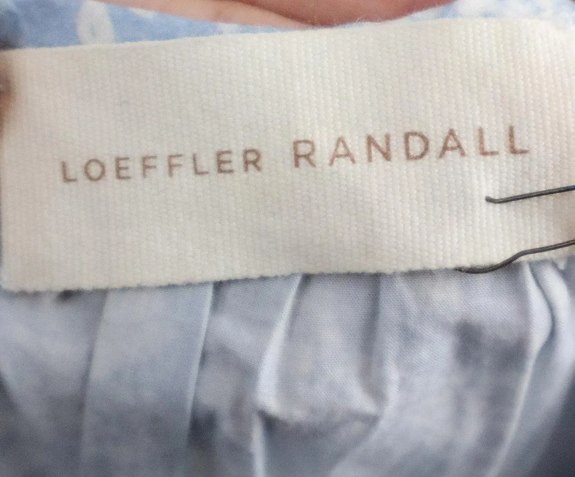 Loeffler Randall Blue & Ivory Floral Print Dress sz 4