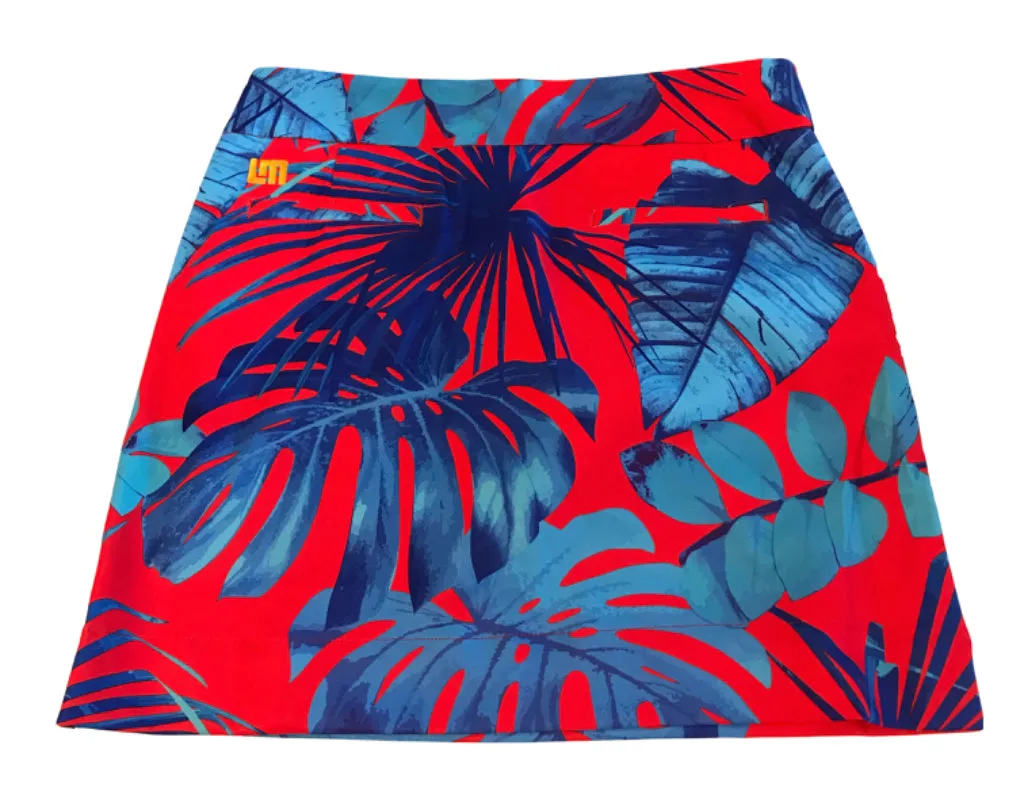 Loudmouth Blue & Red Tropical Skort Size 2 MSP$98